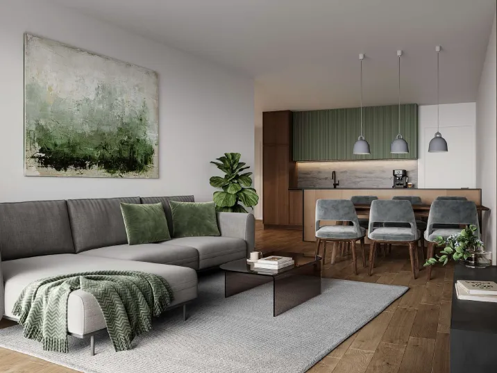Stilvolle 2-Zimmer Neubauwohnung mit Westbalkon
