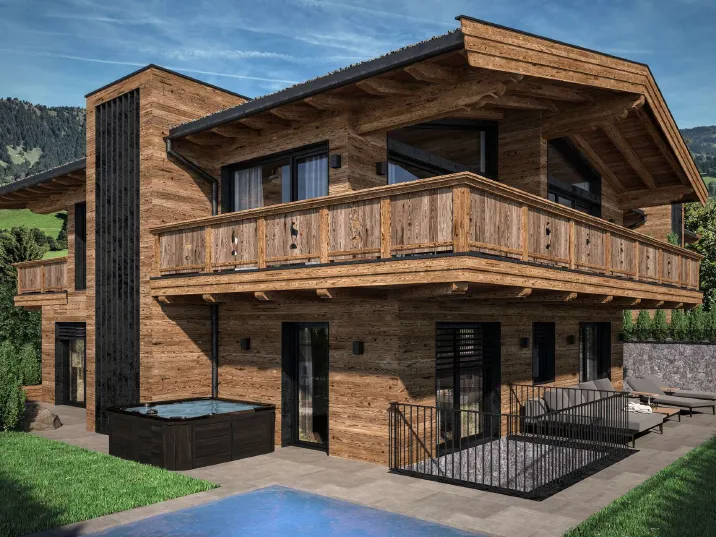 High-End Chalet über dem Talboden
